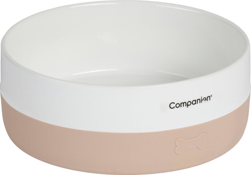 Companion Keramikkskål med silikonbunn – Nude