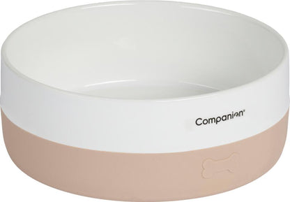 Companion Keramikkskål med silikonbunn – Nude