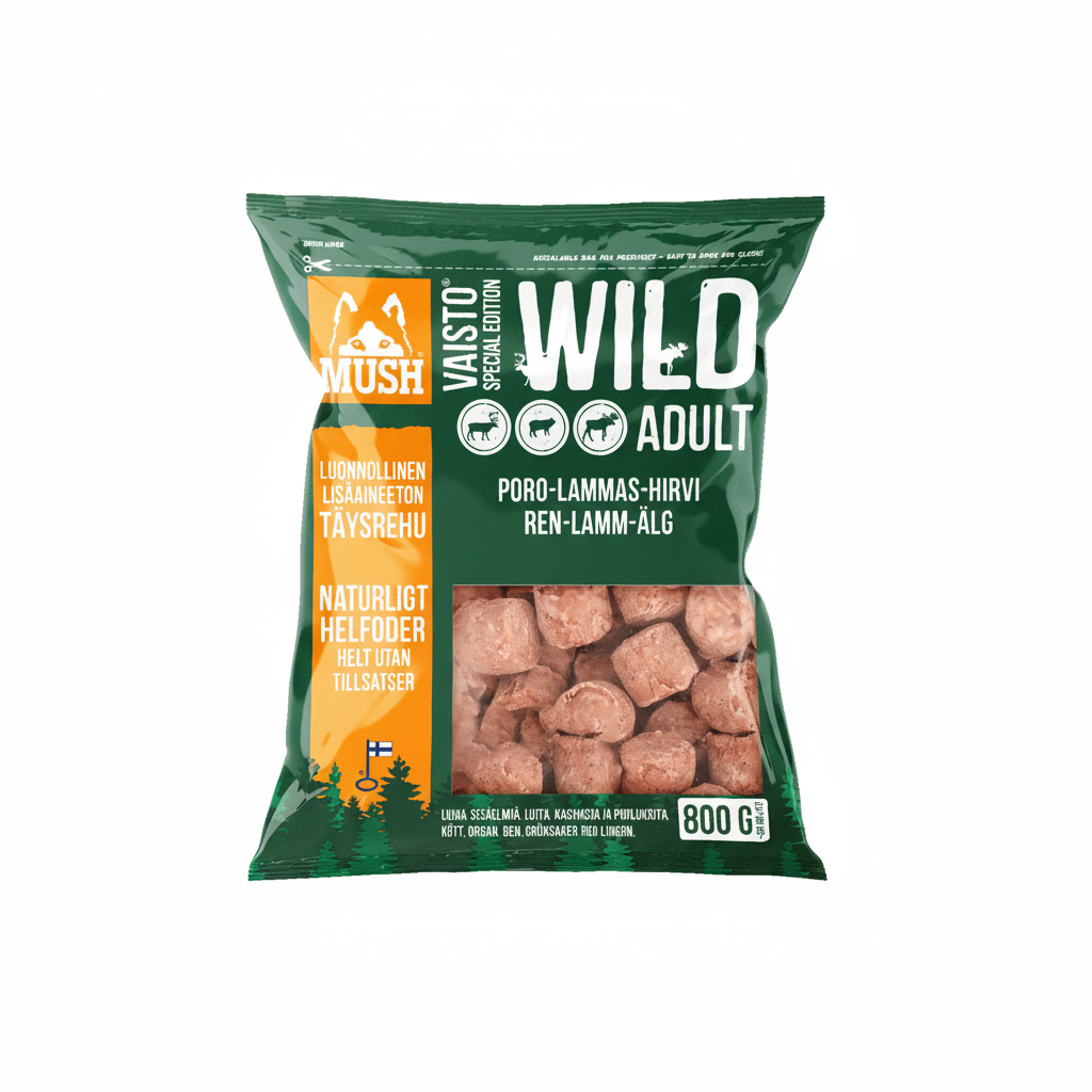 Mush B.A.R.F Vaisto Wild på hvit bakgrunn