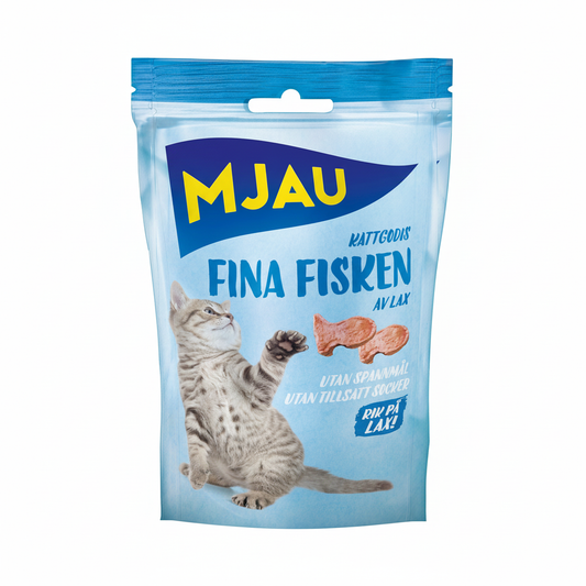 Mjau Godbiter Kjøtt & Laks 30g